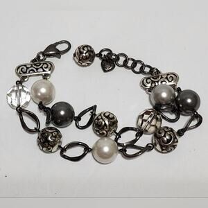 BRIGHTON double strand ball and chain‎ bracelet